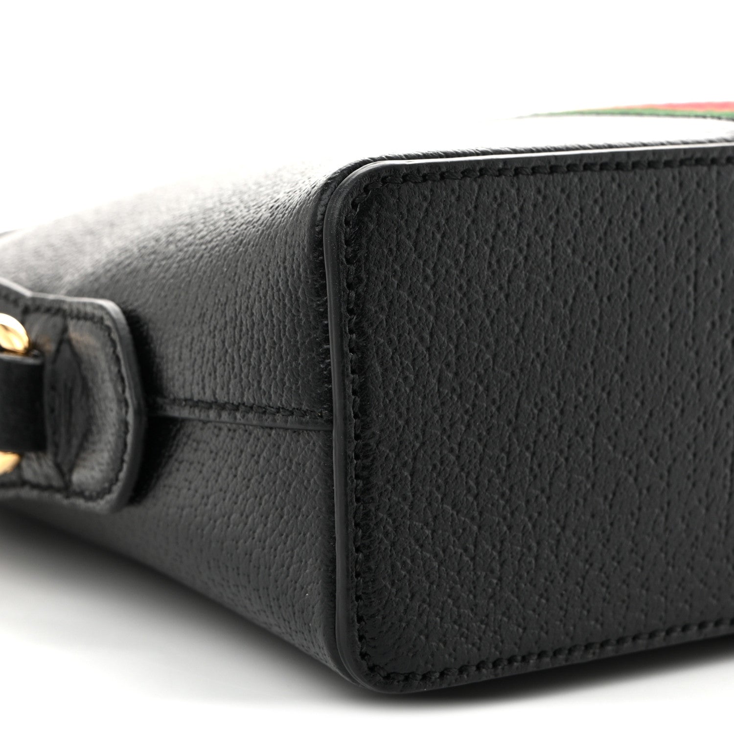 Calfskin GG Web Small Ophidia Dome Shoulder Bag Black
