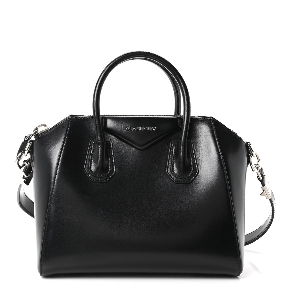 Shiny Lord Calfskin Small Antigona Black
