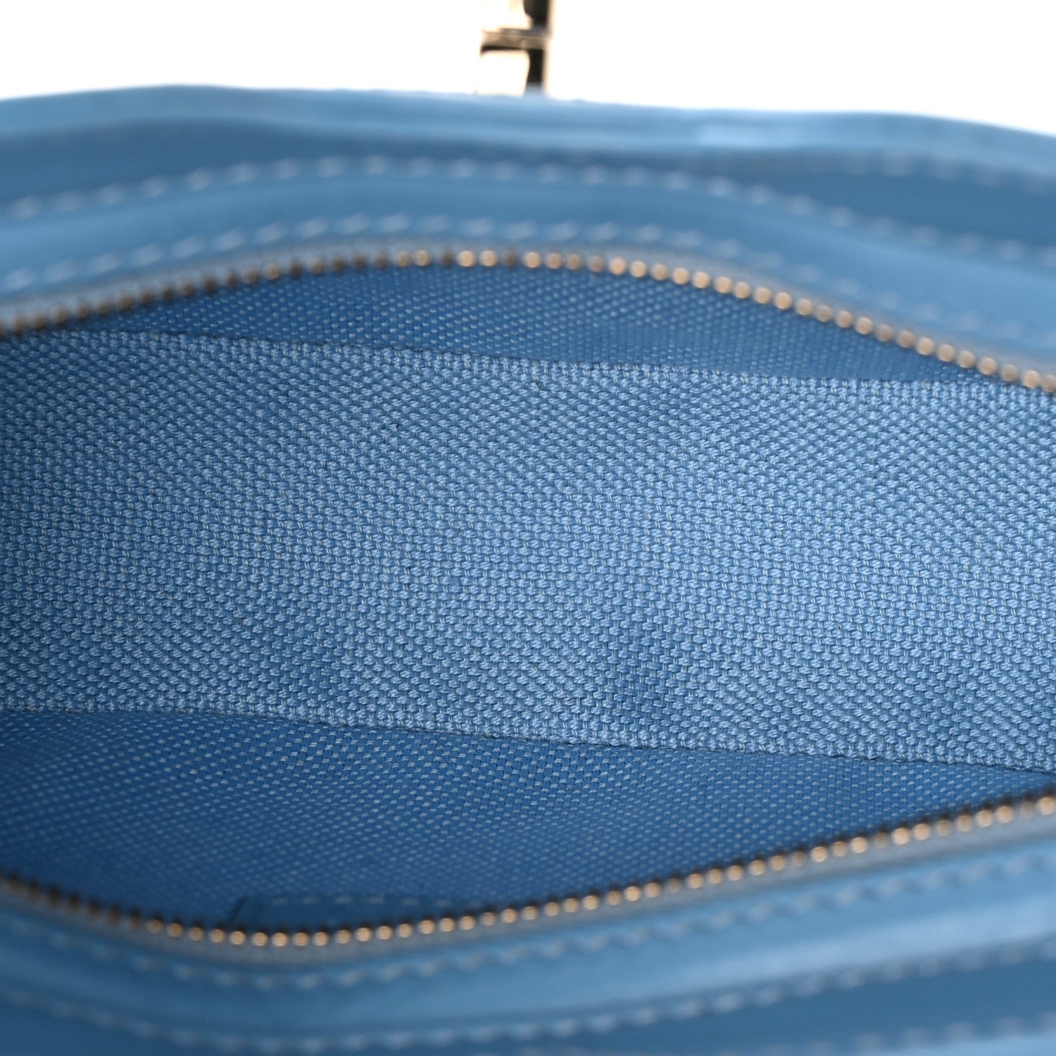 Calfskin Monogram Mini Moon Side Shoulder Bag Blue Blue