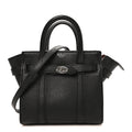 Small Classic Grain Micro Bayswater Zip Tote Black