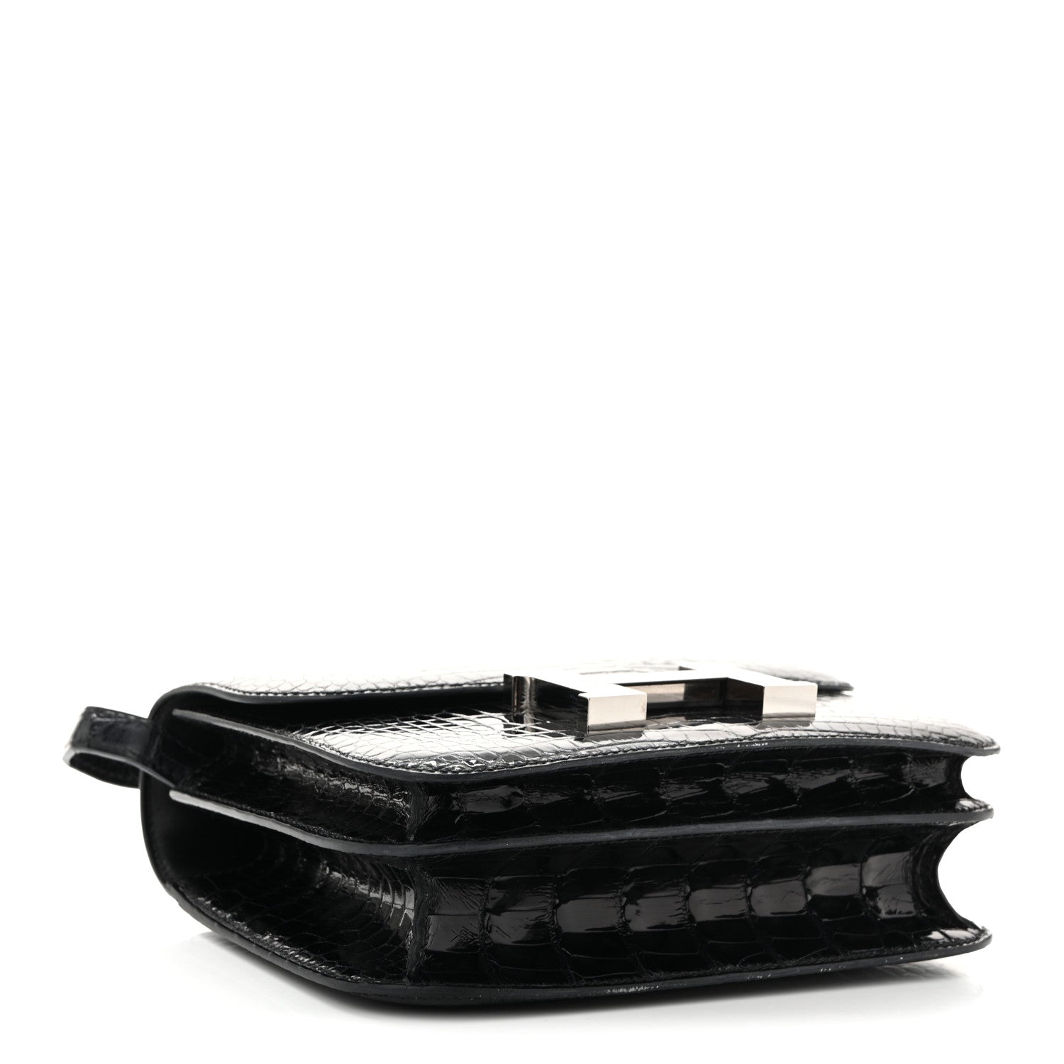 Shiny Alligator Constance 18 Black