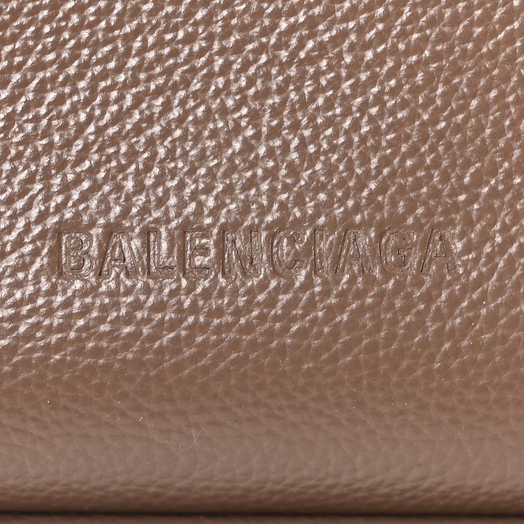 Calfskin Logo Embossed Small Tool 2.0 North-South Tote Mink Grey