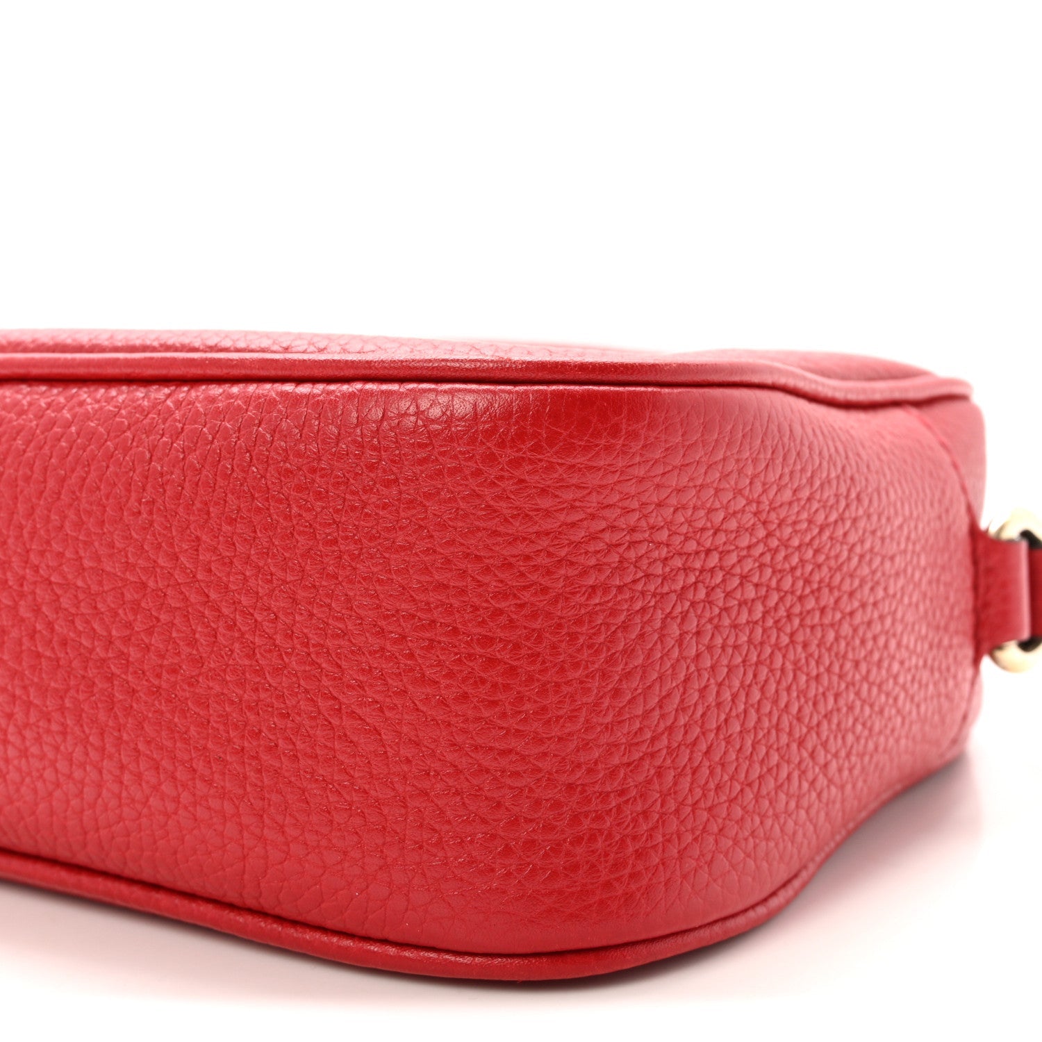Pebbled Calfskin Small Soho Disco Bag Vibrant Red