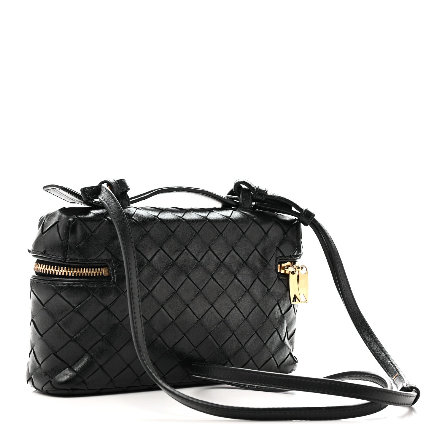 Calfskin Intrecciato Bang Bang Vanity Case Black