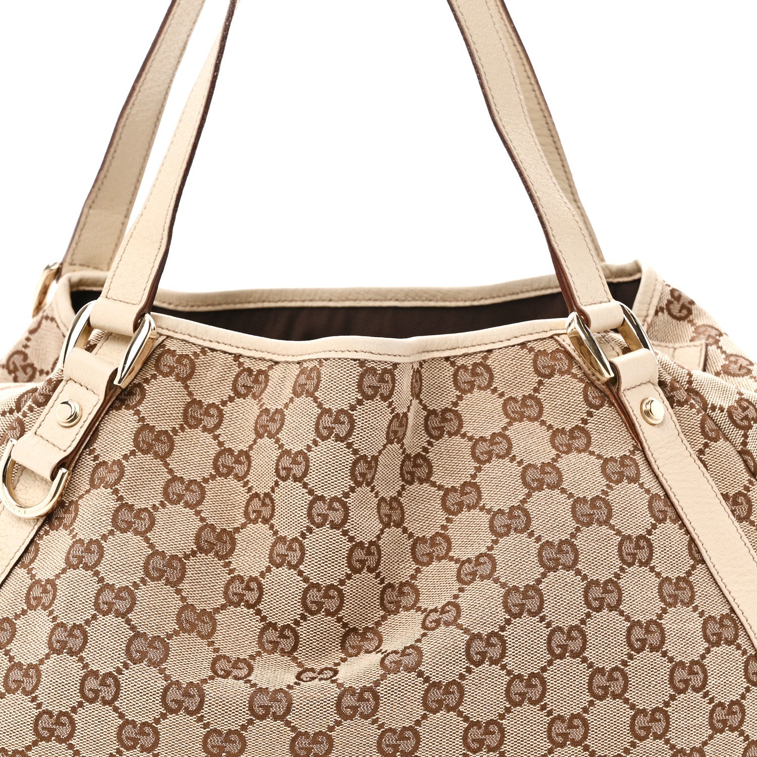 Monogram Medium Abbey Shoulder Bag Off White