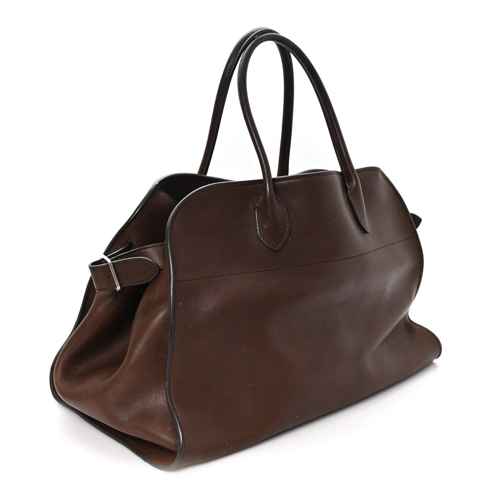 Polished Saddle Calfskin Soft Margaux 15 Chestnut