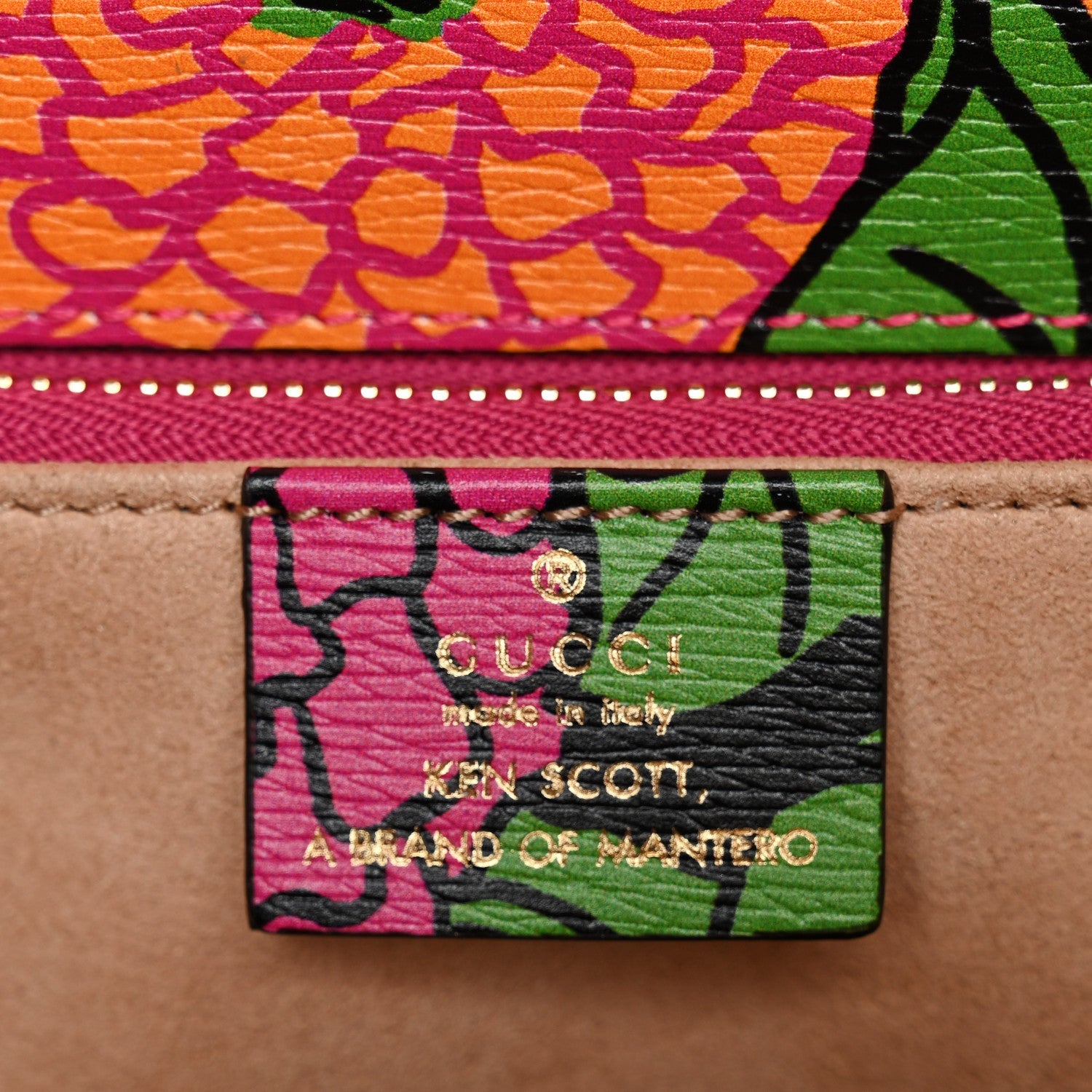 X KEN SCOTT New Shangai Calfskin Pomponica Print Horsebit 1955 Shoulder Bag Multicolor Fuxia Pompon