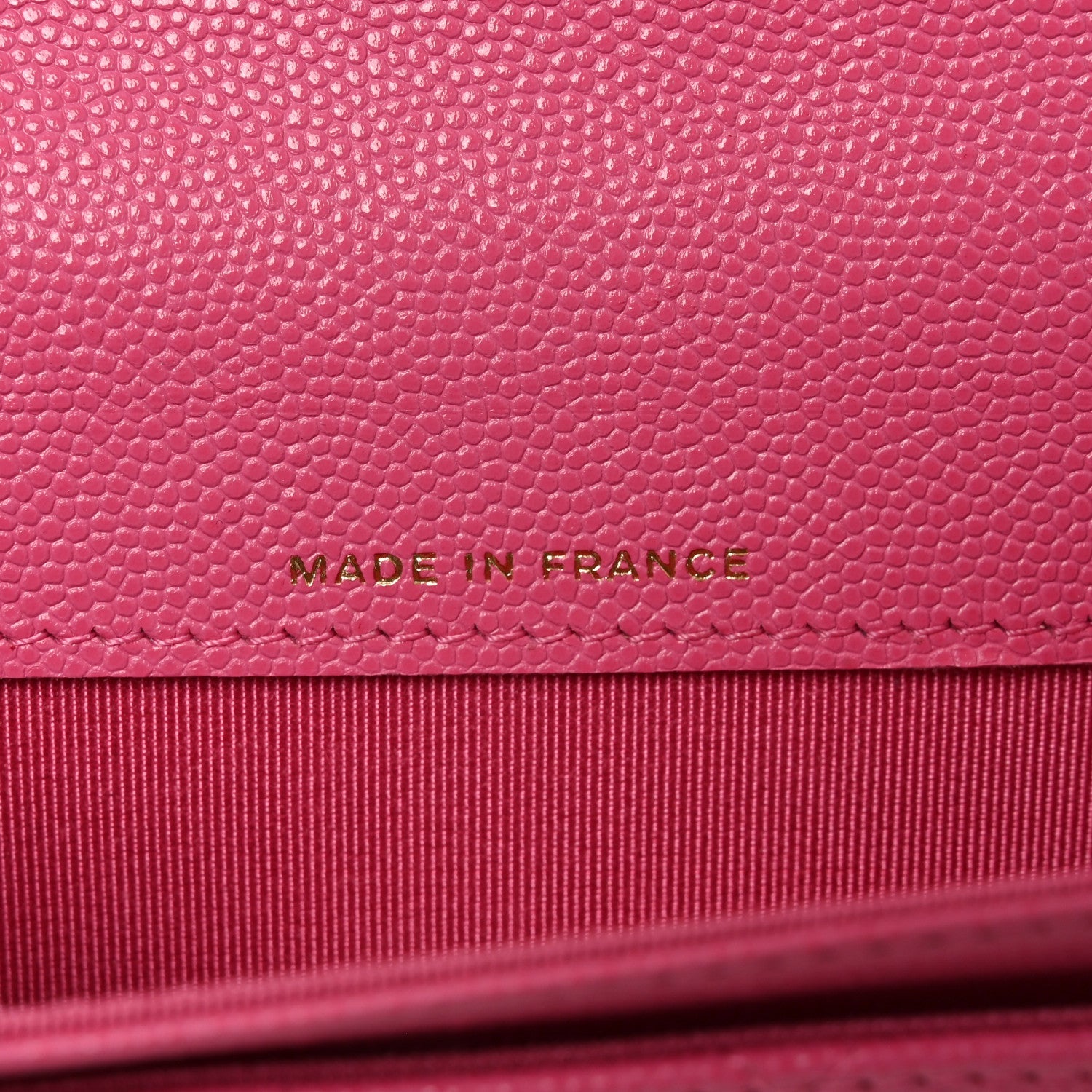 Caviar Quilted Flap Card Holder Wallet Pink