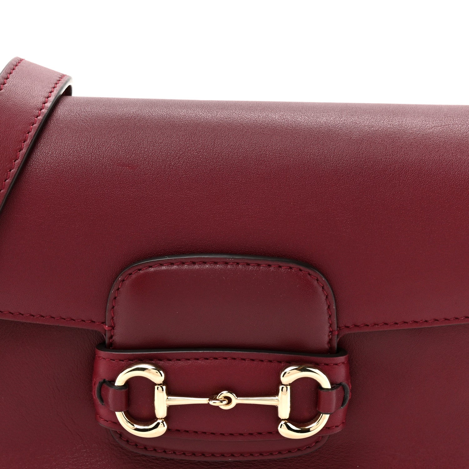 Soft Calfskin Horsebit 1955 Small Shoulder Bag Rosso Ancora