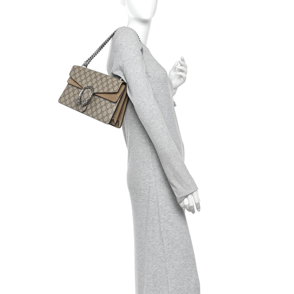 GG Supreme Monogram Small Dionysus Shoulder Bag Taupe