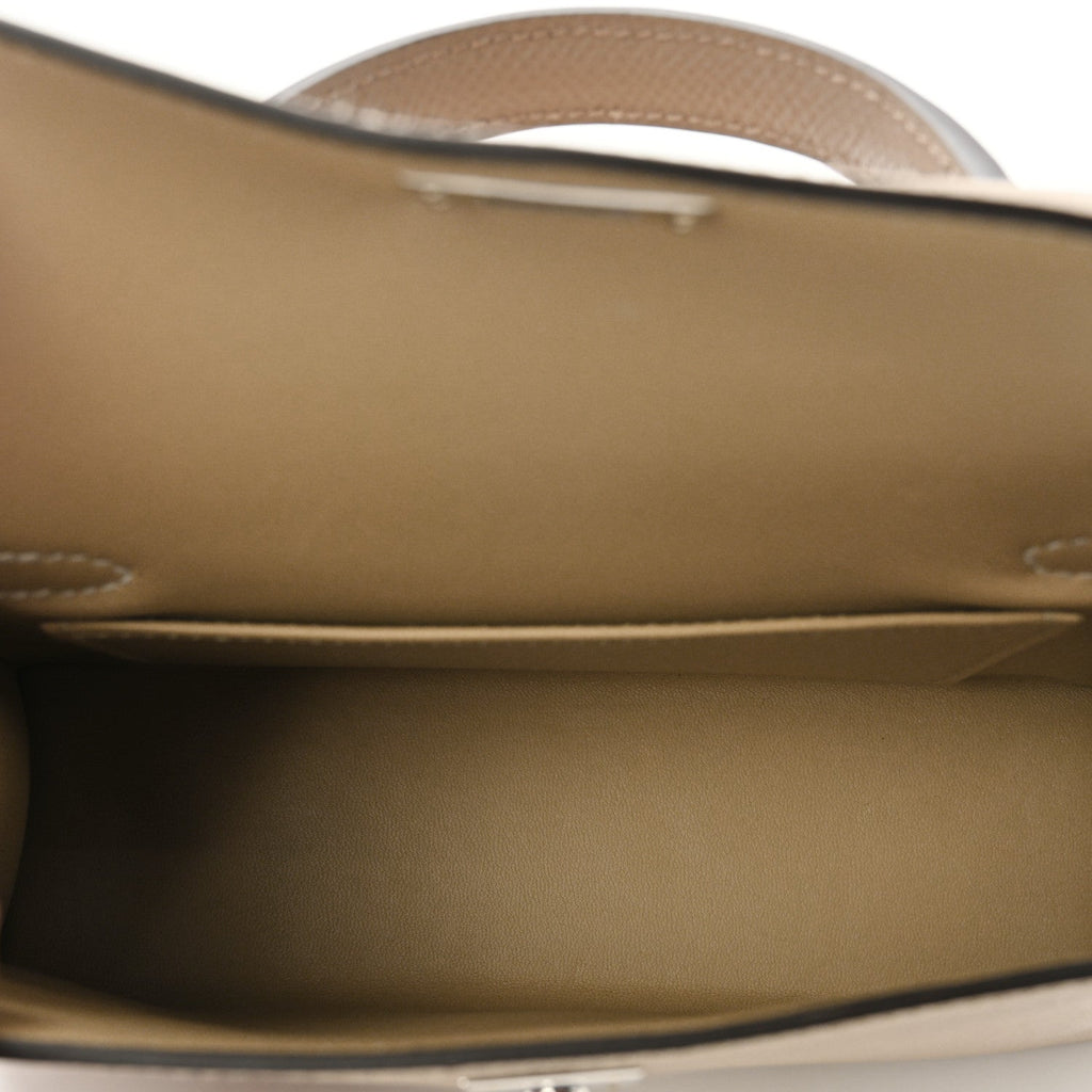 Epsom Tri-Color Mini Kelly Sellier 20 Trench Craie Etoupe