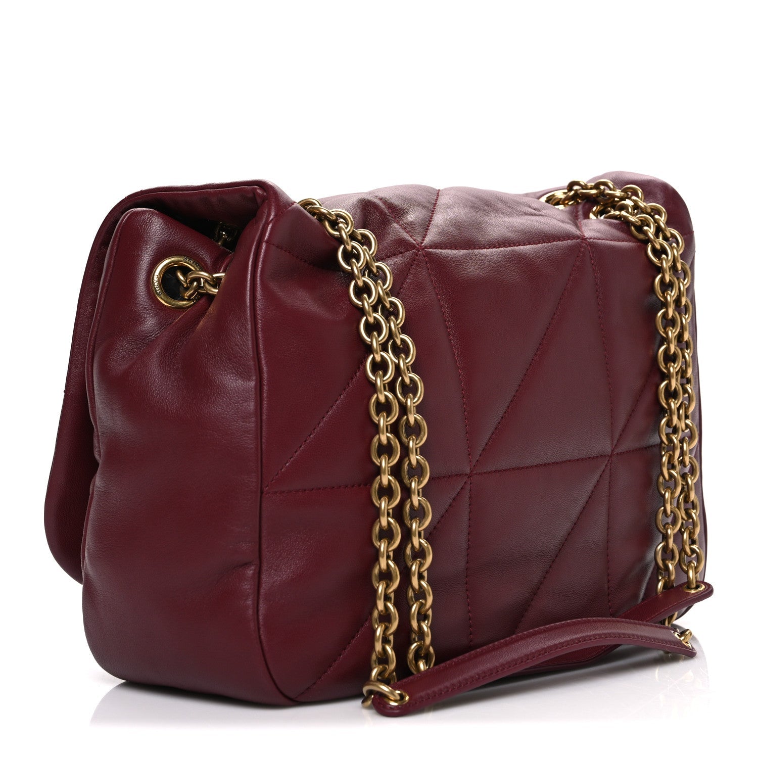 Lambskin Matelasse Monogram Medium Jamie 4.3 New Dark Bordeaux