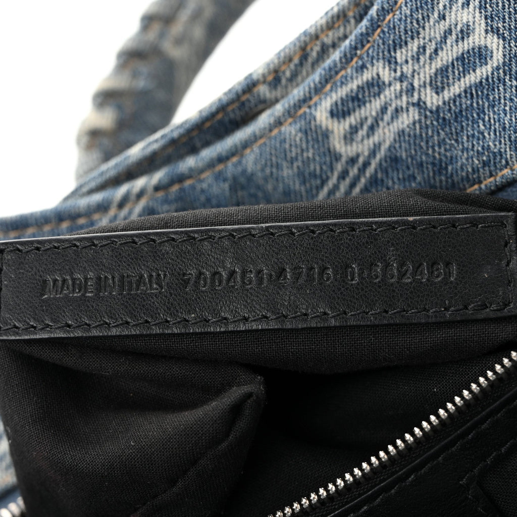 Denim BB Monogram Neo Cagole City Handbag Blue