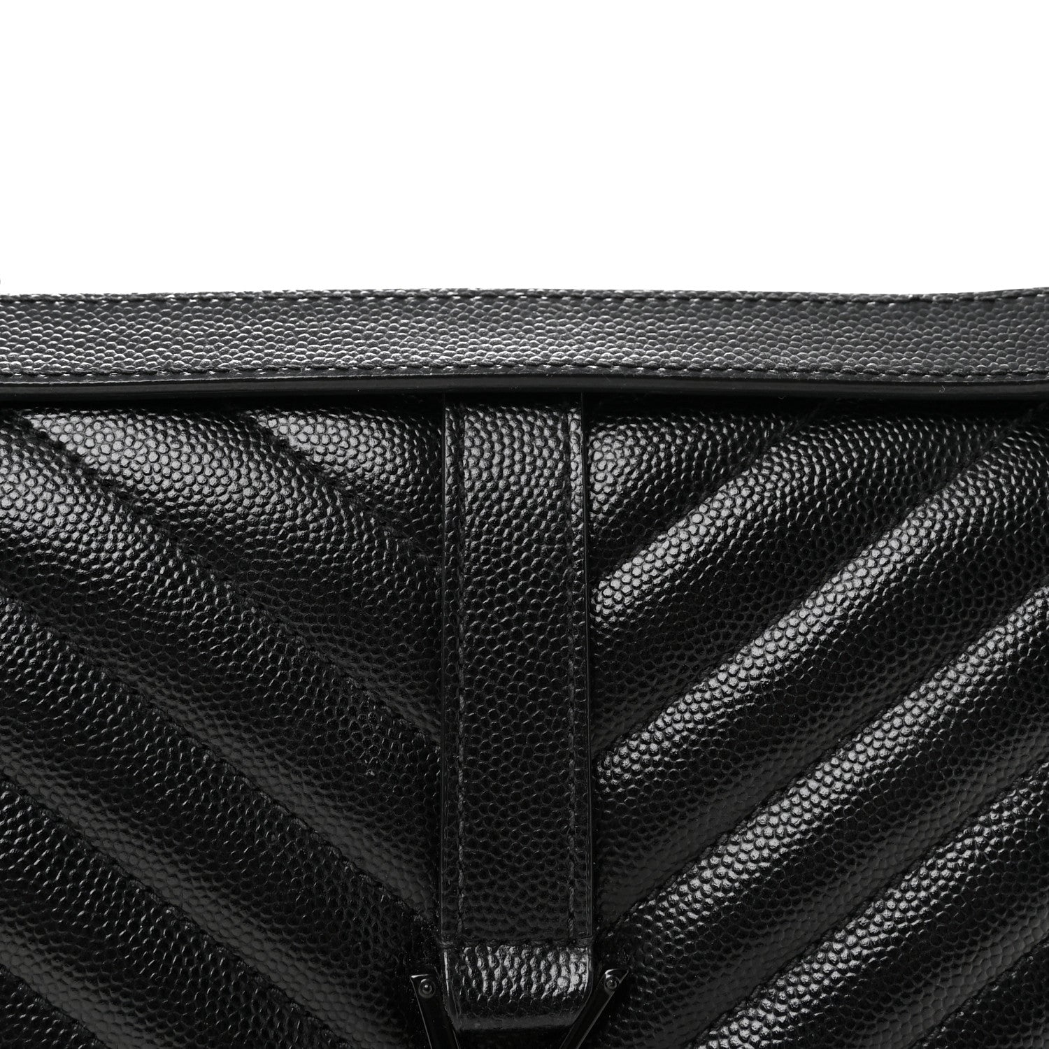 Grain De Poudre Textured Mixed Matelasse Triquilt Medium Monogram Monochrome Satchel Black Black