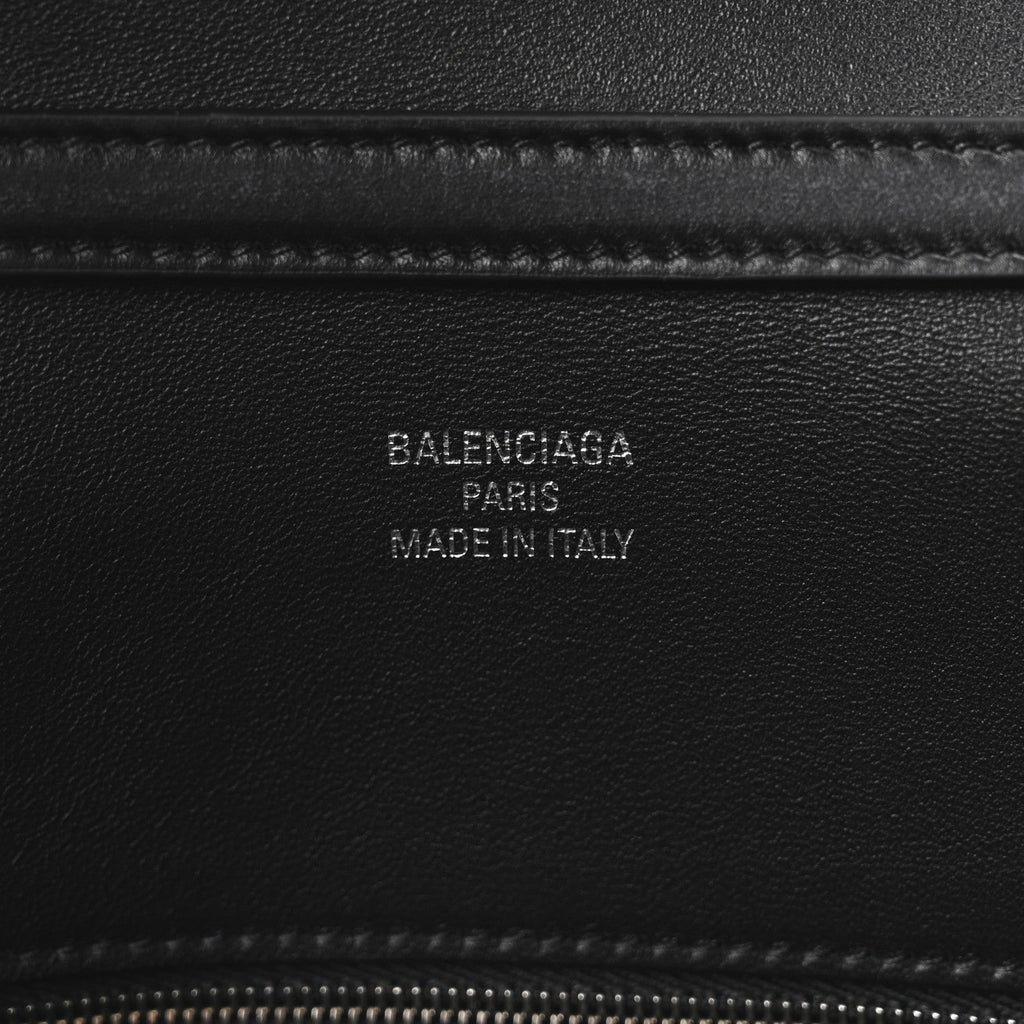Natural Smooth Calfskin Medium Rodeo Top Handle Handbag Black