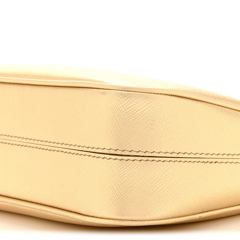 Saffiano Lux Mini Re-Edition Shoulder Bag Platino