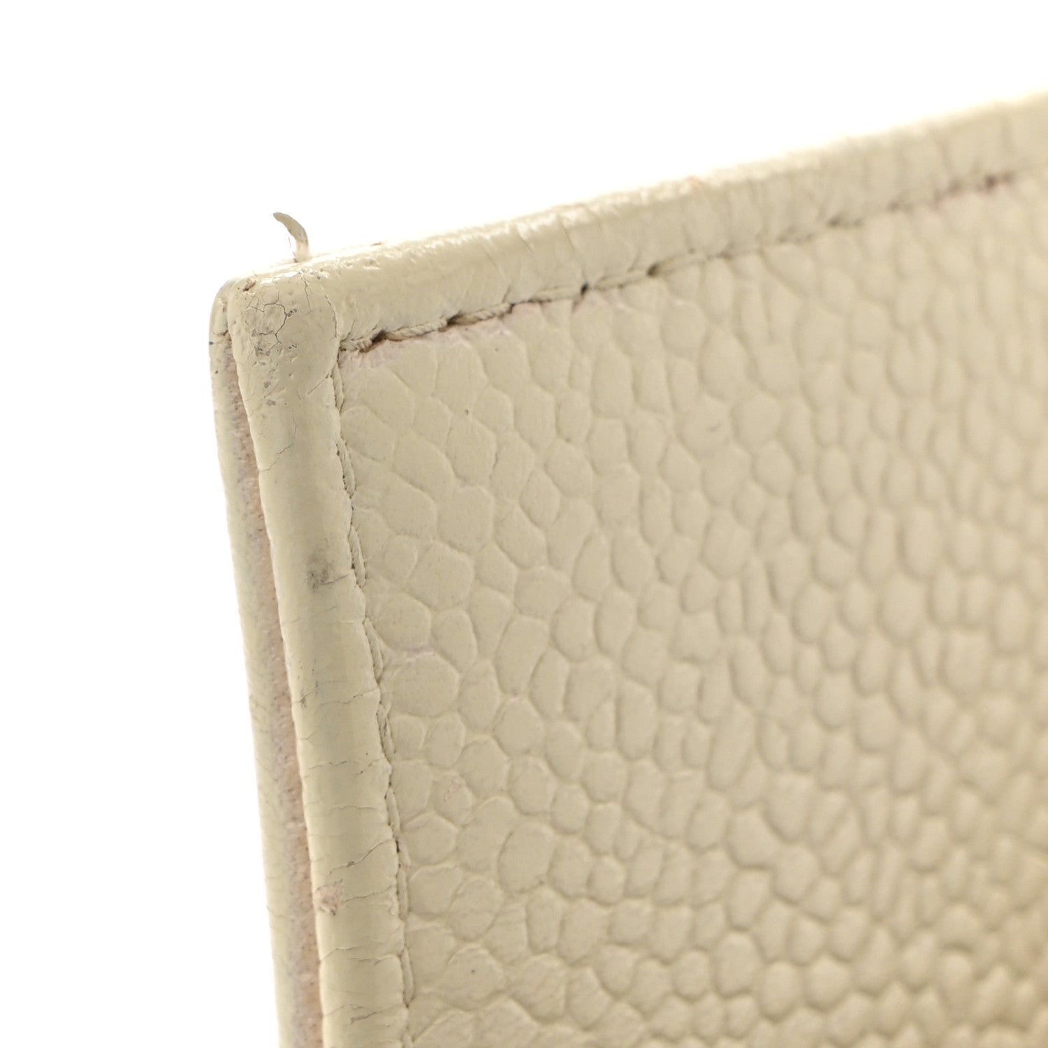 Caviar Quilted Timeless CC Shopping Tote White