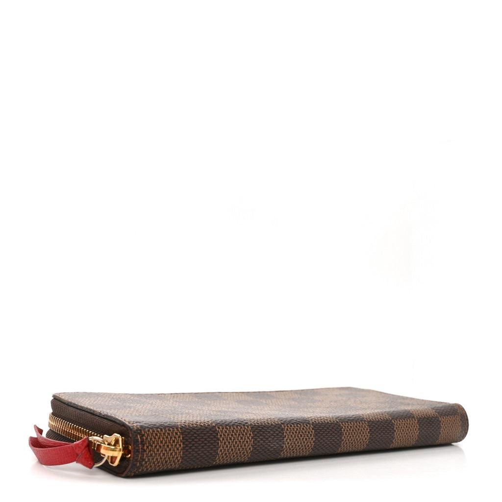Damier Ebene Clemence Wallet Cherry