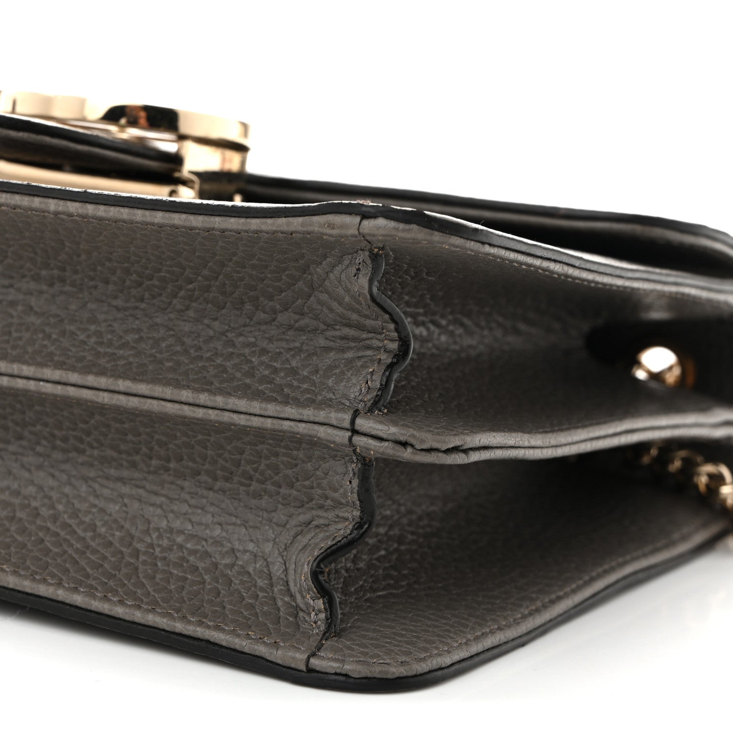 Dollar Calfskin Small Interlocking G Shoulder Bag Loess