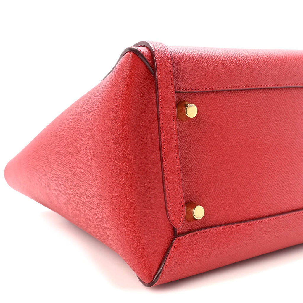 Grained Calfskin Mini Belt Bag Coquelicot