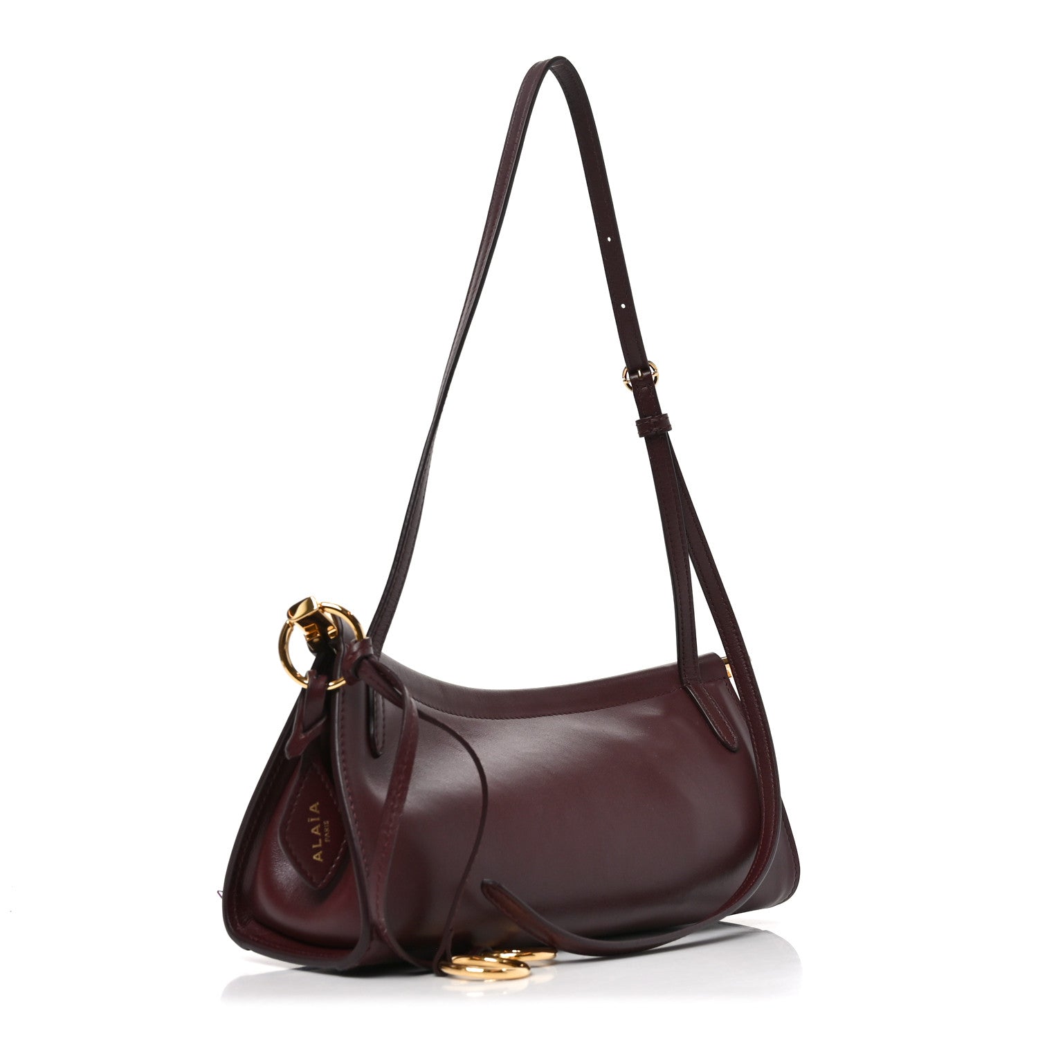 Calfskin Le Click East West Bag Rouge Grenat