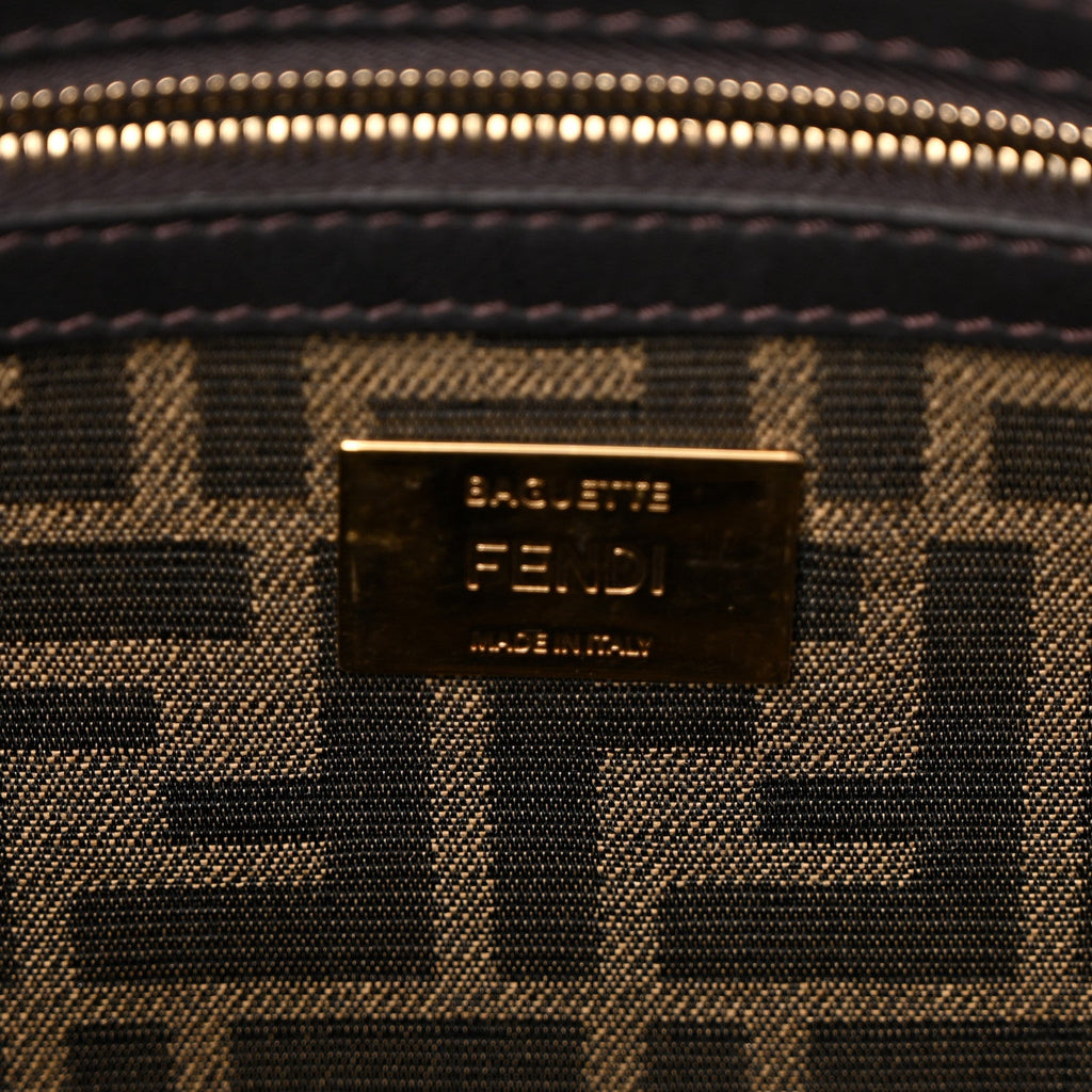 Fabric Jacquard FF 1974 Medium Baguette Tobacco Moro Black