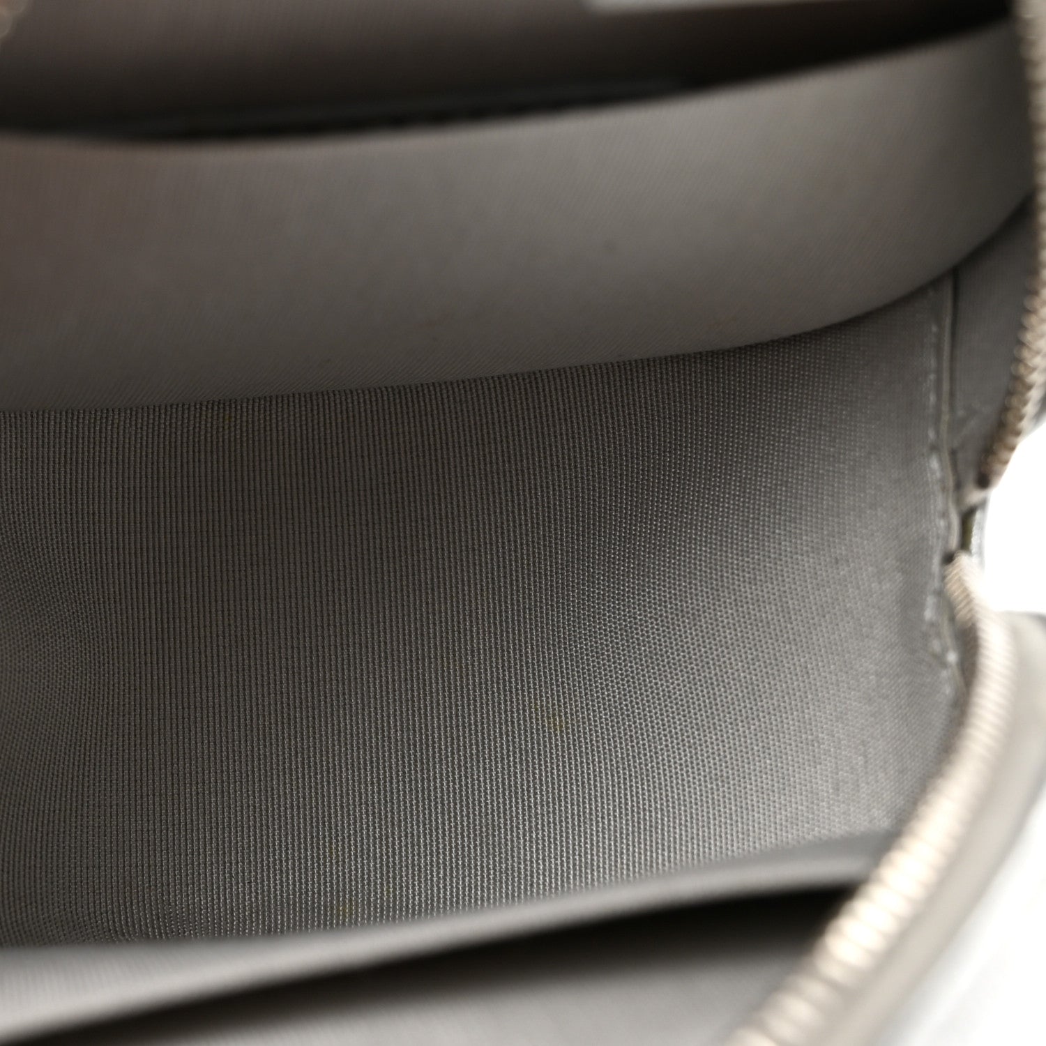 Metallic Calfskin Quilted Round Bracelet Clutch With Chain Silver