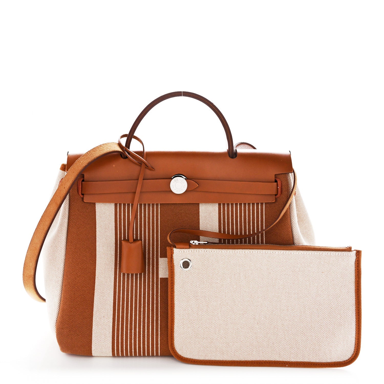 Vache Hunter Toile H Vibration Herbag Zip Retourne 31 PM Fauve Ecru Beige