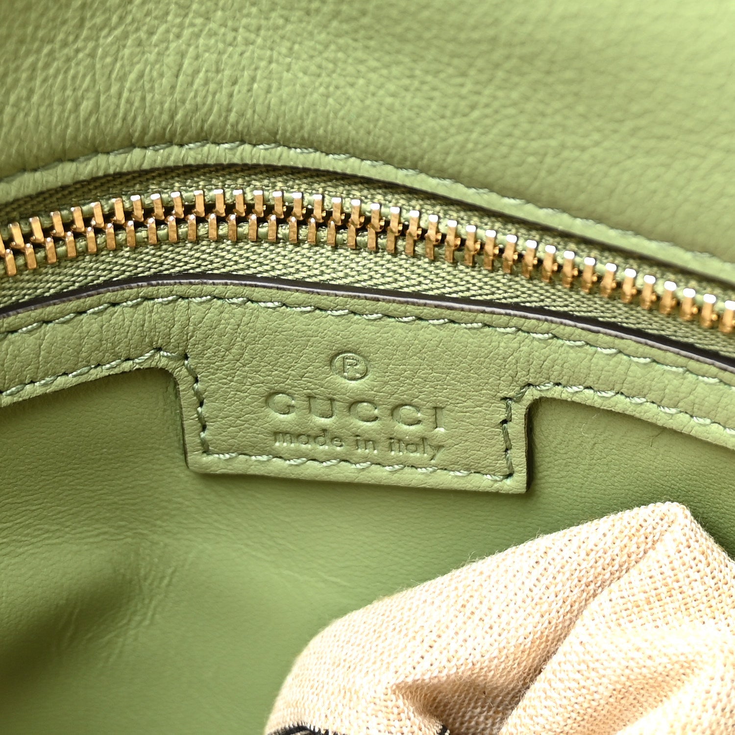 Roxy Calfskin Web Medium Blondie Top Handle Shoulder Flap Bag Salamander Green