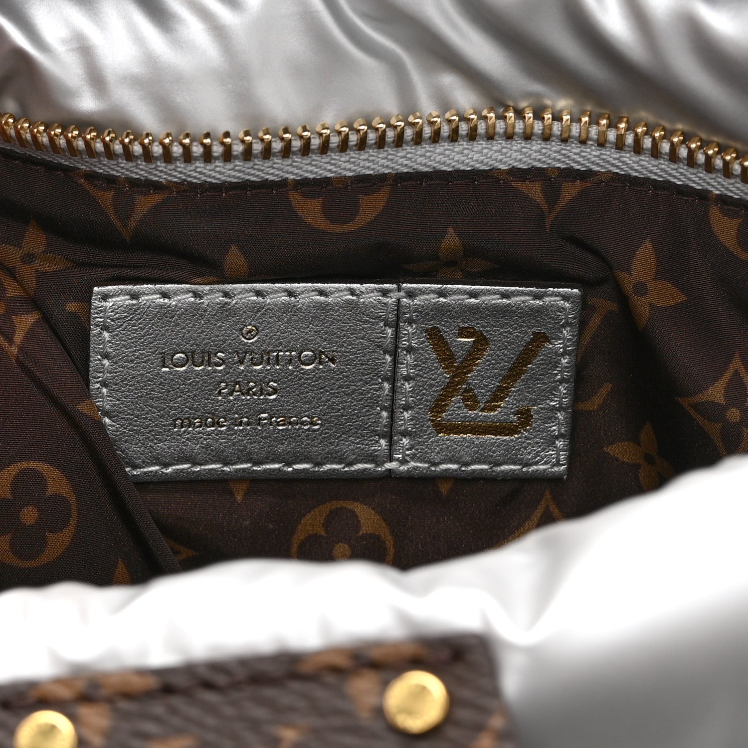 Econyl Monogram Pillow Maxi Multi Pochette Accessories Navy Silver