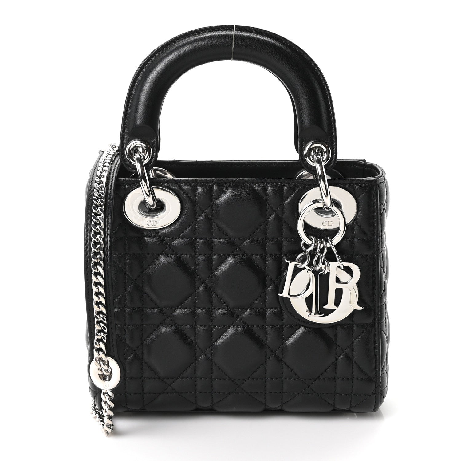 Lambskin Cannage Mini Lady Dior Black