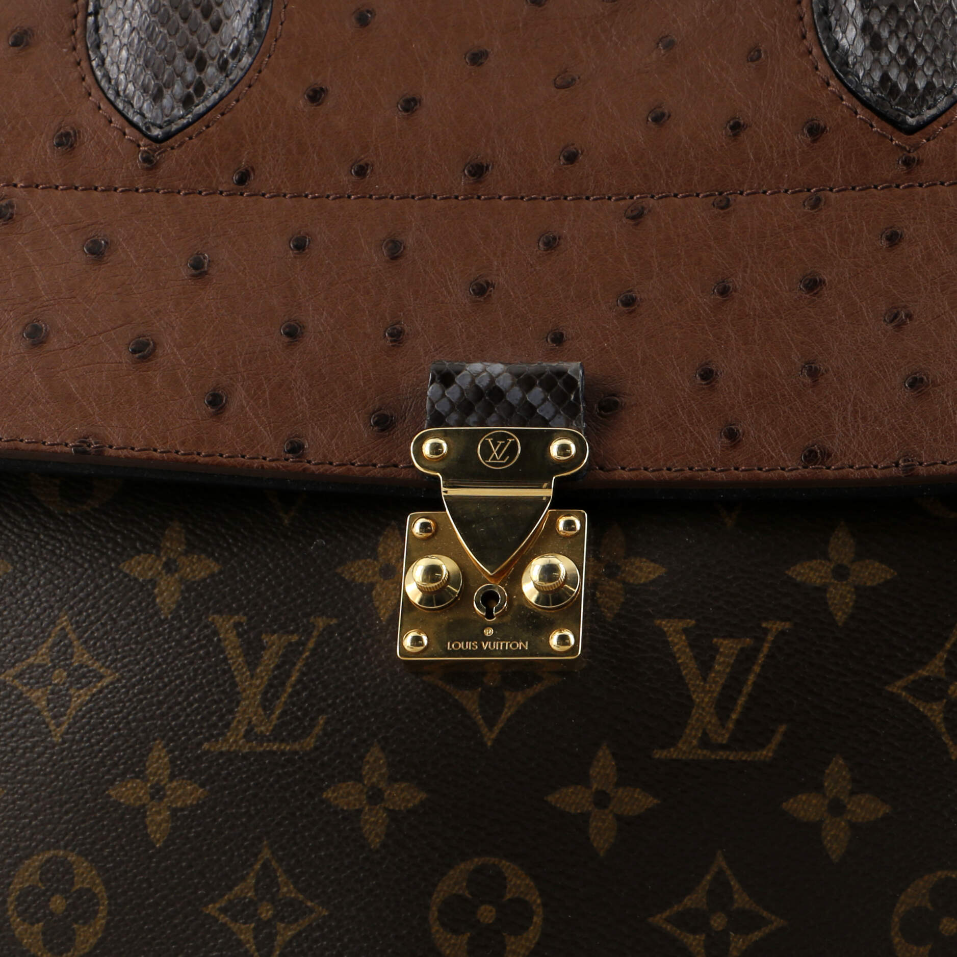 Louis Vuitton Majestueux Tote Monogram Canvas and Exotics MM