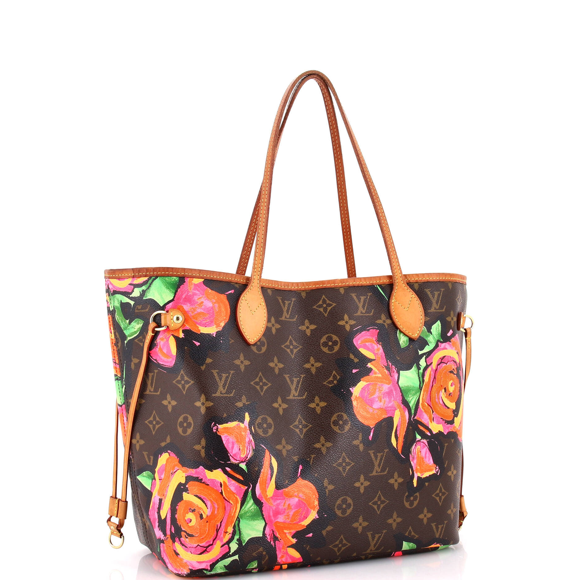 Louis Vuitton Neverfull Tote Limited Edition Monogram Roses MM