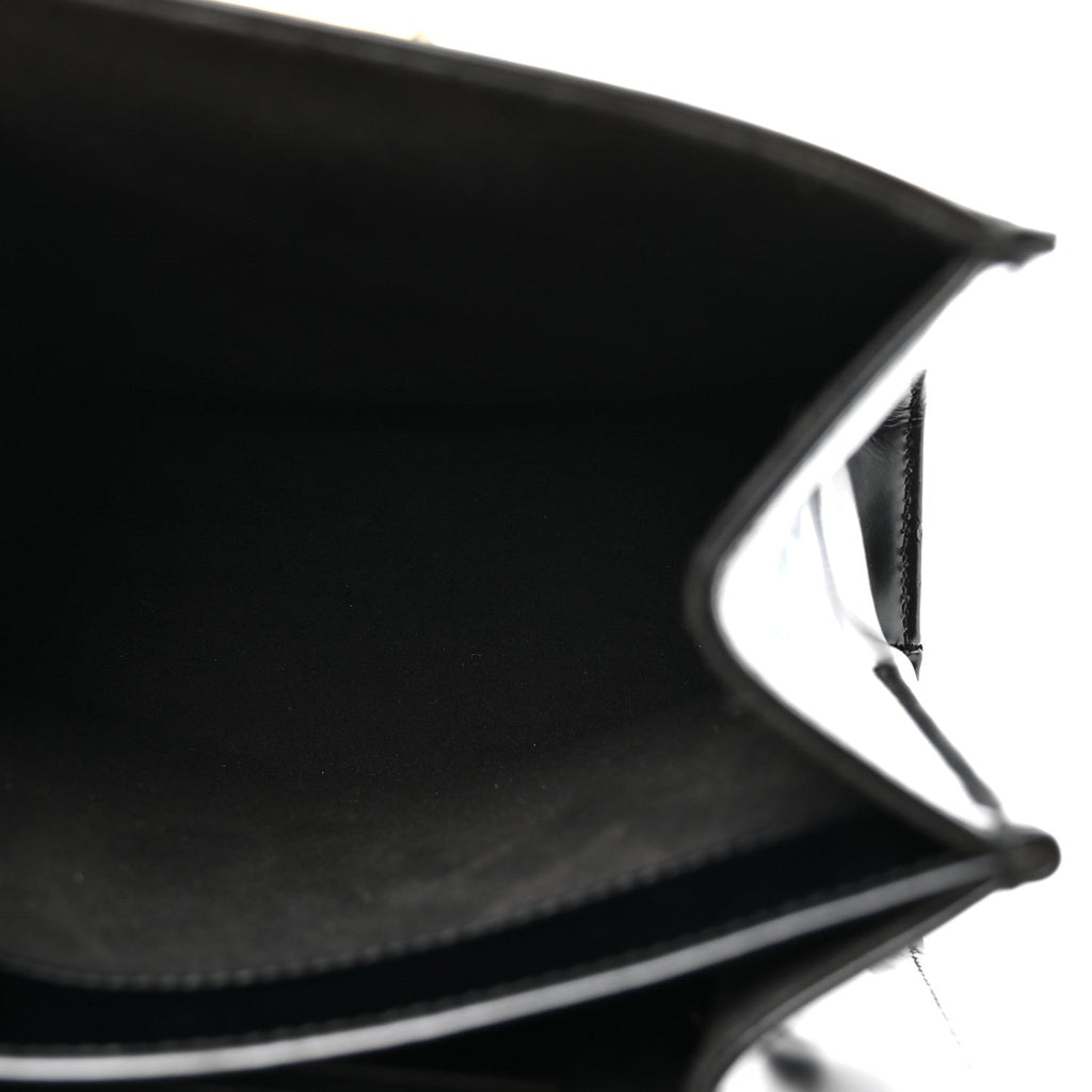 Brushed Off Calfskin Small Iconic Top Handle Black