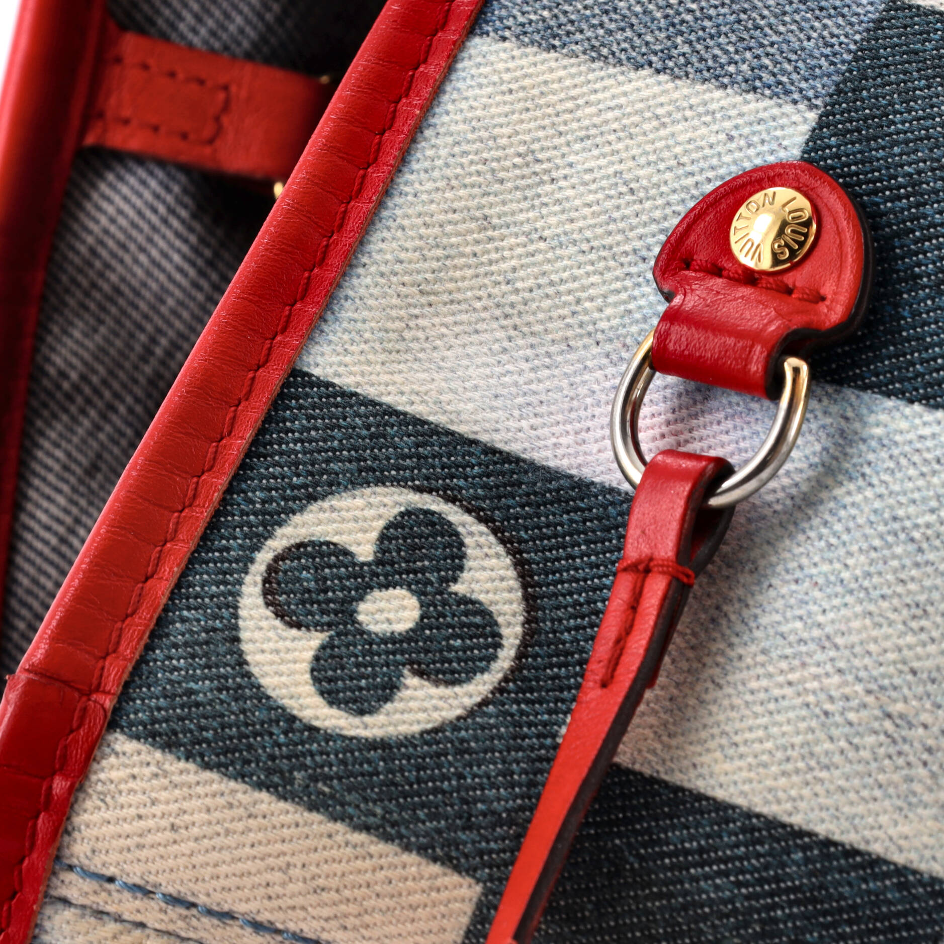 Louis Vuitton Neverfull Tote Damier and Monogram Patchwork Denim MM