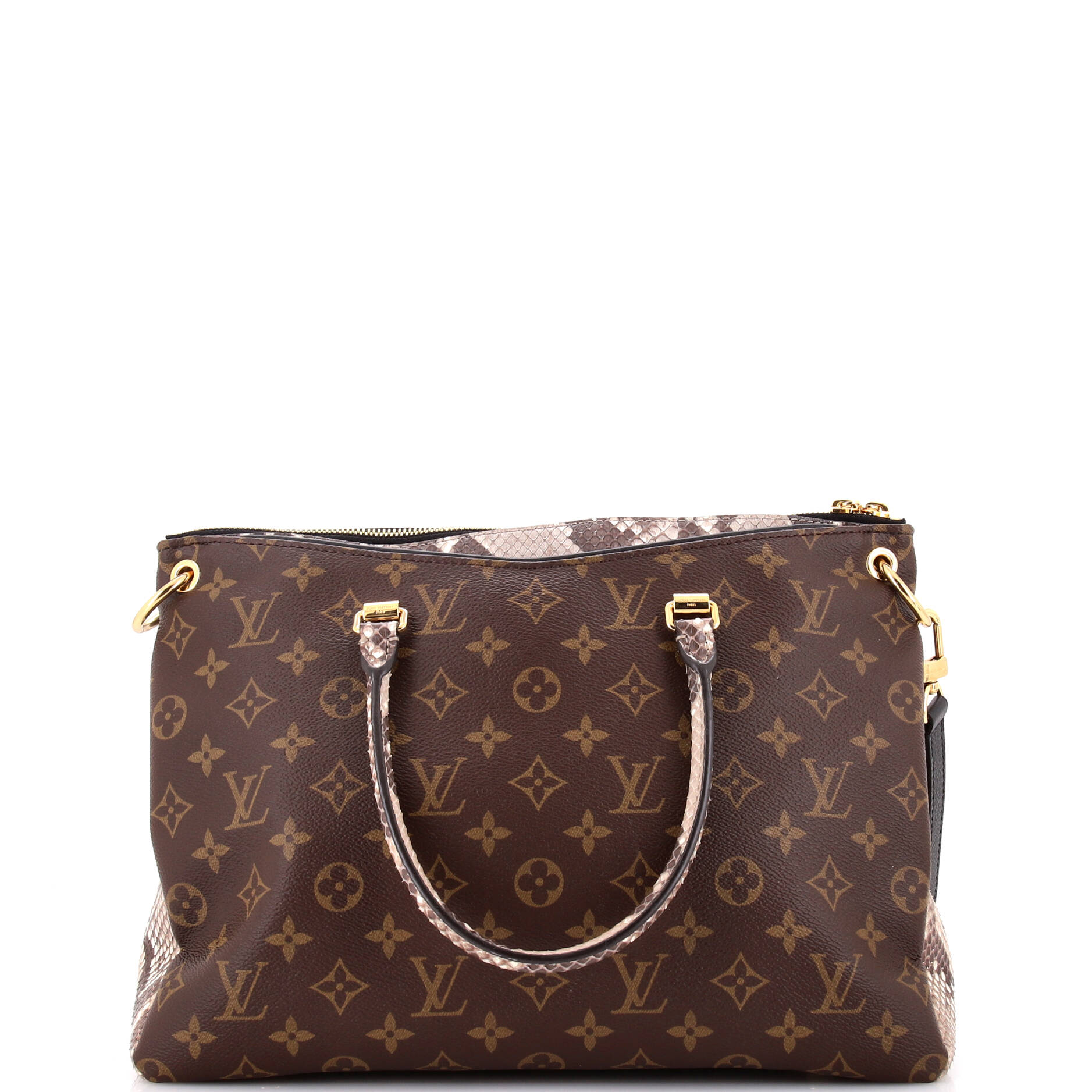 Louis Vuitton Pallas Tote Monogram Canvas with Python