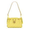 Caviar Quilted Mini Chanel 25 Handbag Yellow