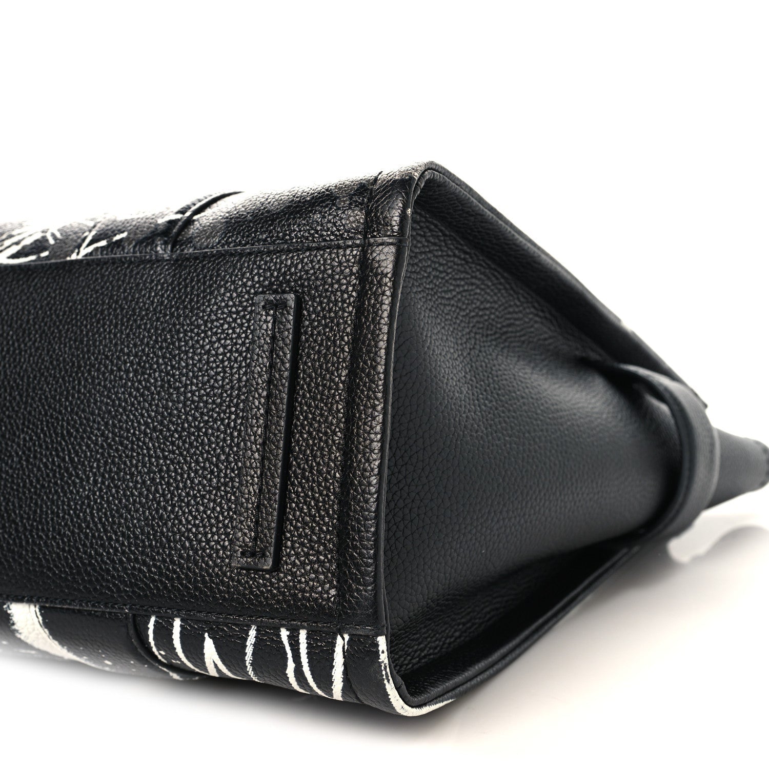 X FUTURA Grained Calfskin Large The Tote Bag Black