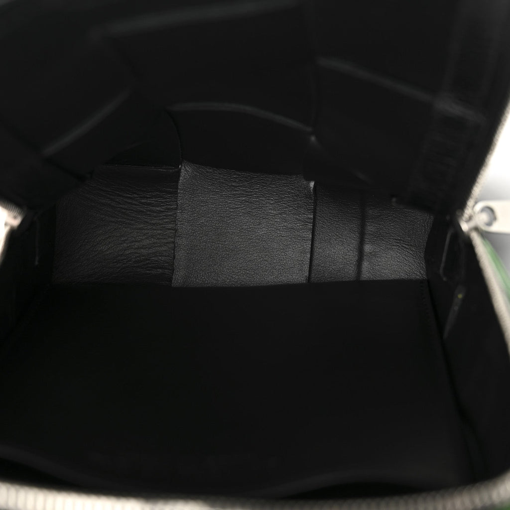 Calfskin Intrecciato Mini Cassette Sling Bag Black Parakeet
