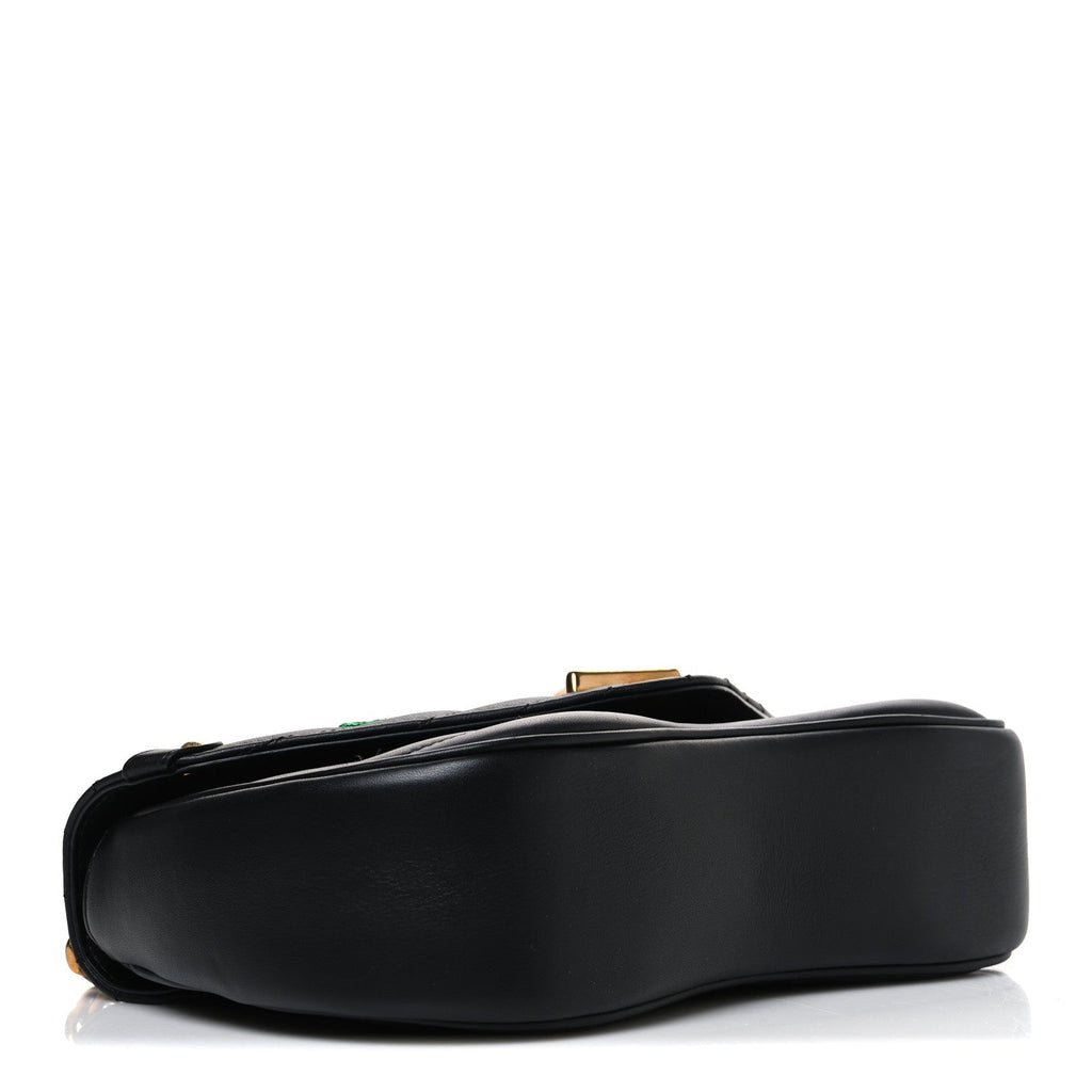 Calfskin Embroidered New Wave Chain MM Black