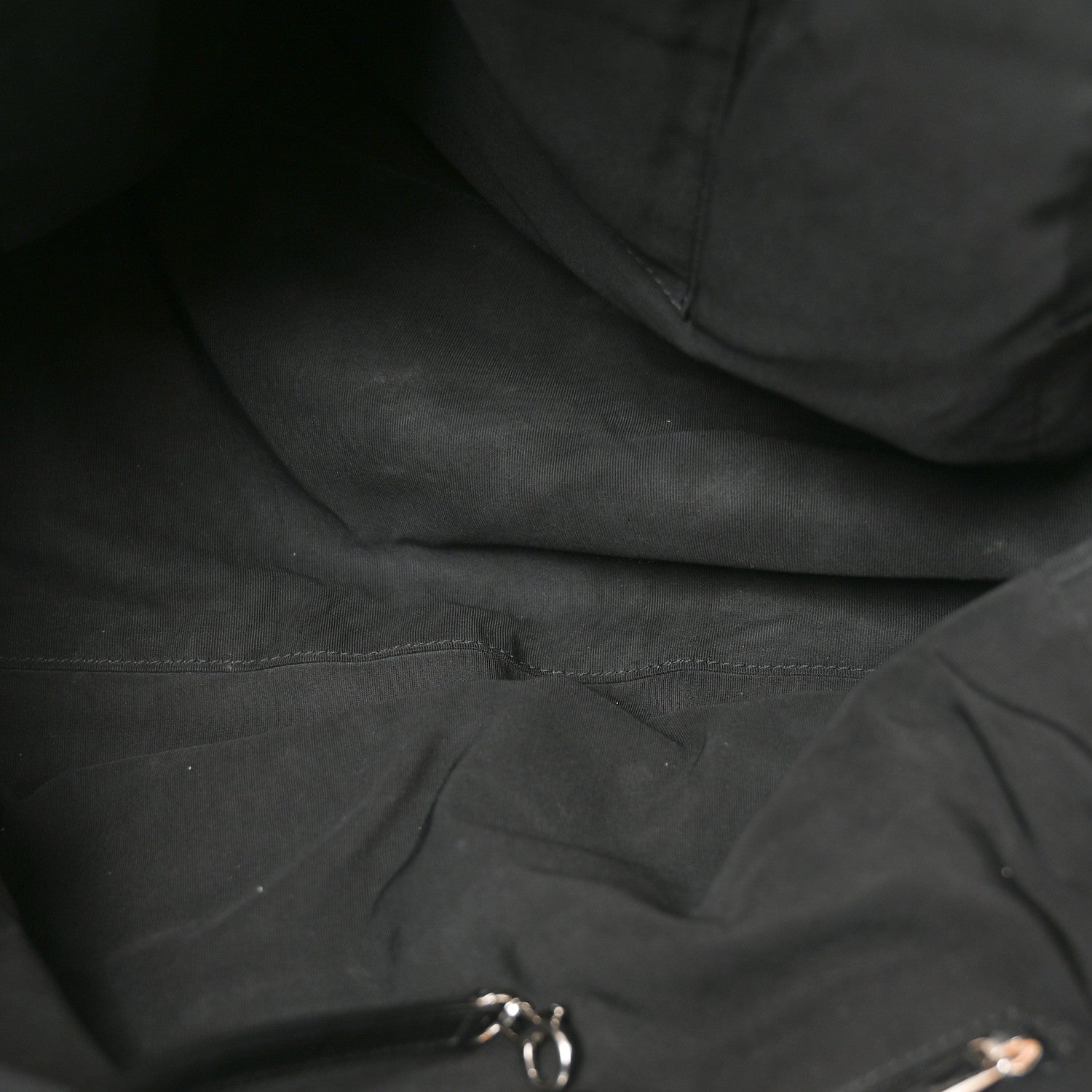 Aged Calfskin Chevron Large Soft Bowling Bag Black