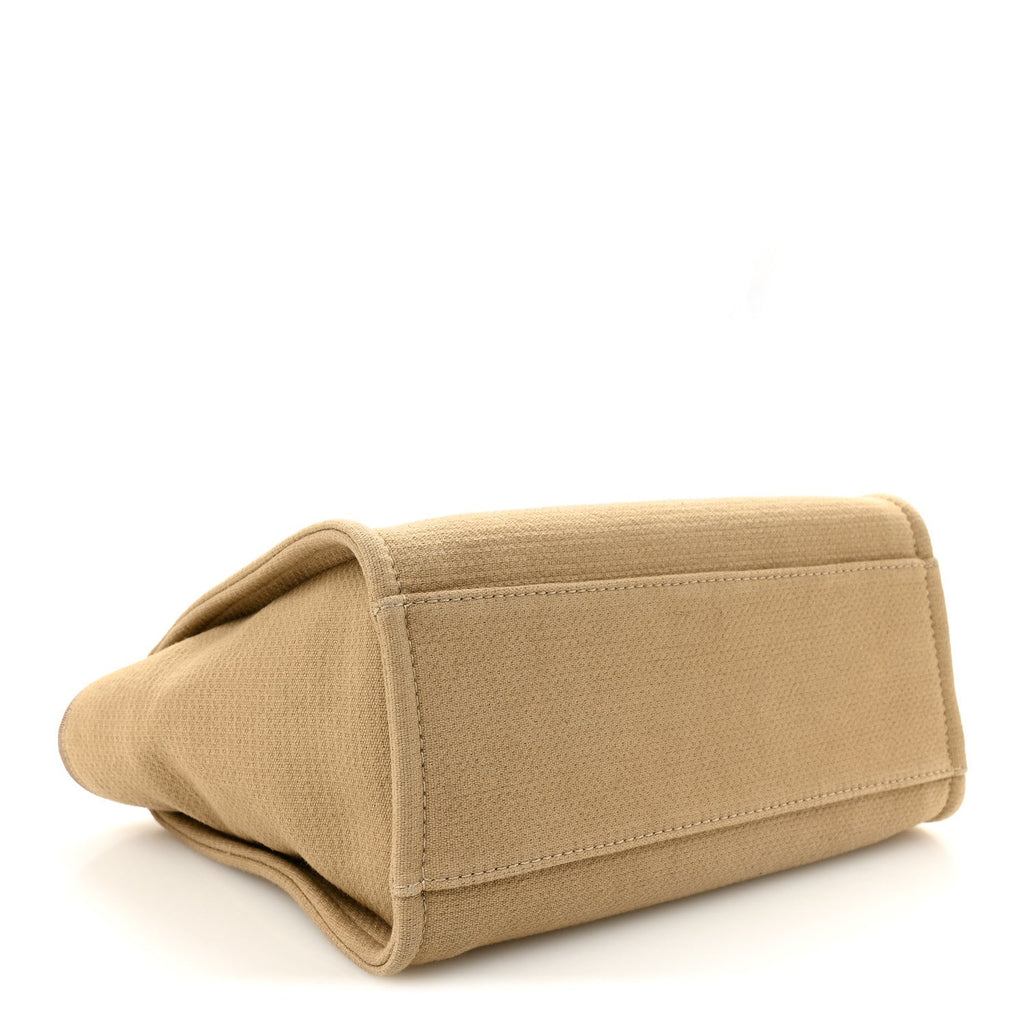 Mixed Fibers Small Deauville Tote Beige