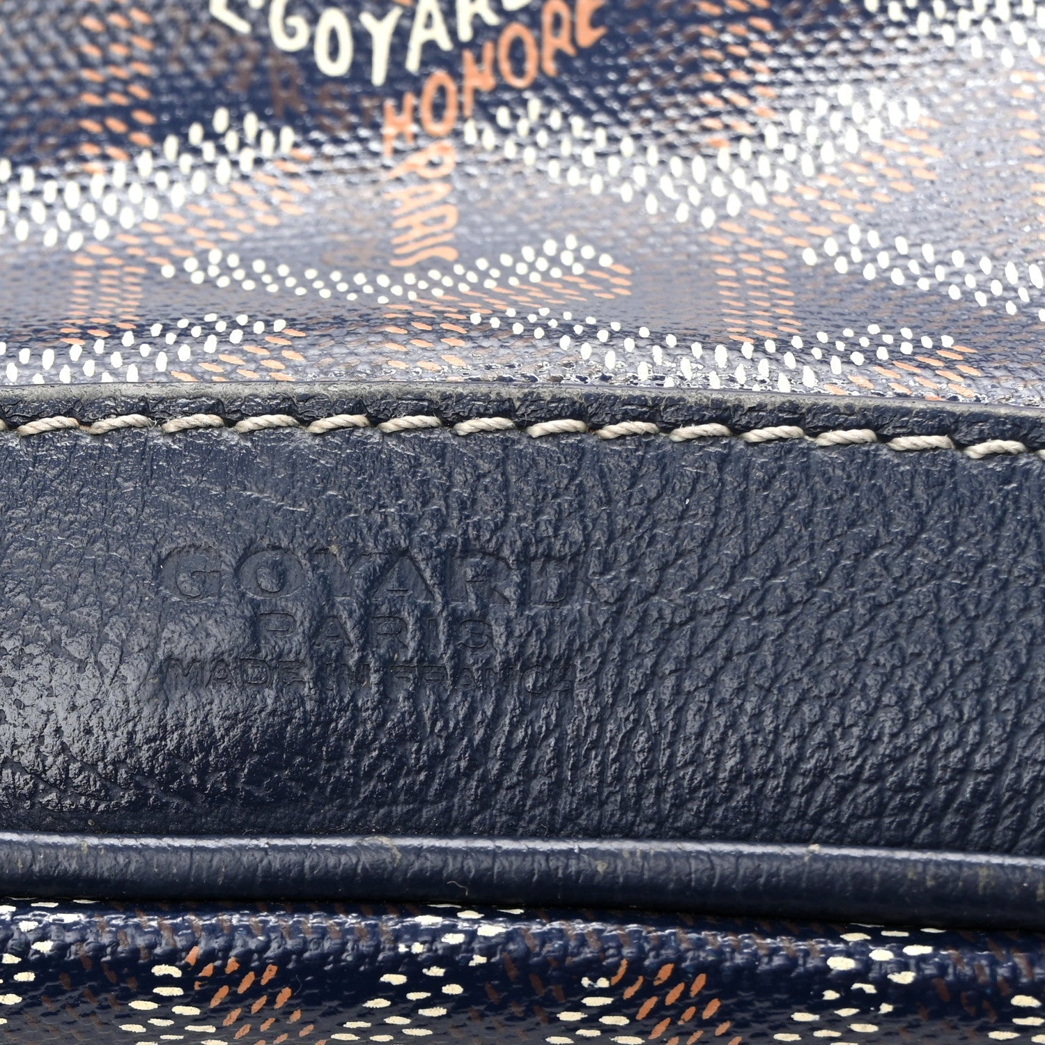 Goyardine Petit Flot Bucket Bag PM Navy