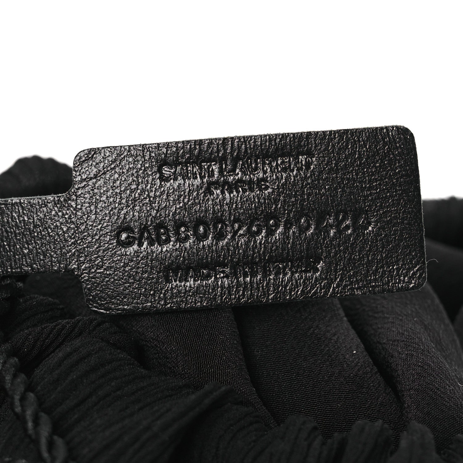 Chiffron Beaded Pochon Souple Bag Black