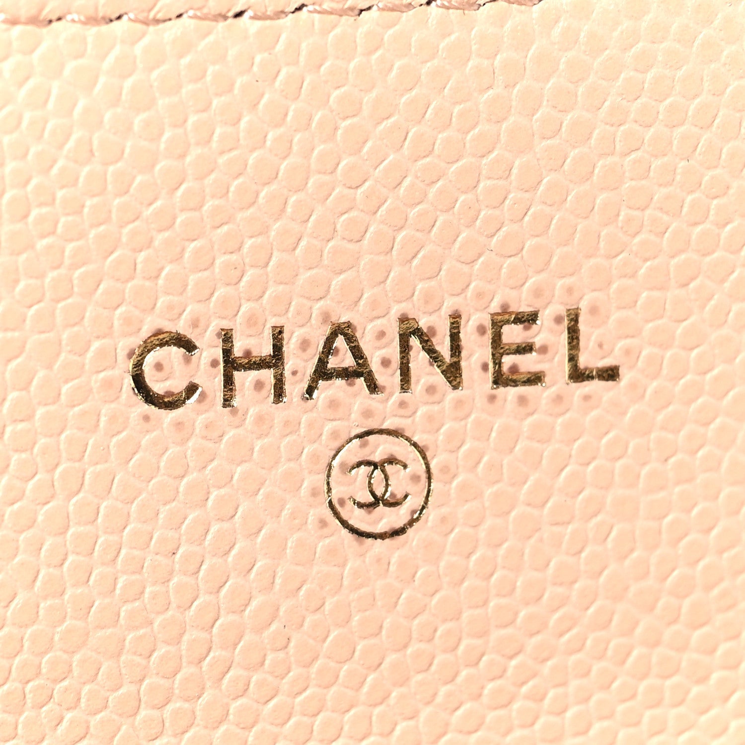 Caviar Quilted Mini Clutch With Chain Light Beige