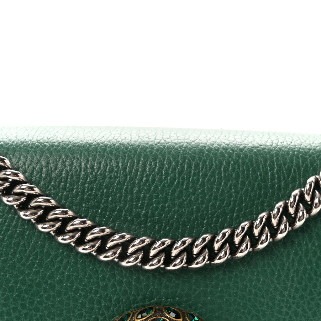 Pebbled Calfskin Small Dionysus Shoulder Bag Emerald