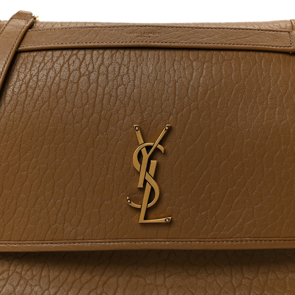 Grained Lambskin Monogram Large Niki Chain Satchel Dark Cork