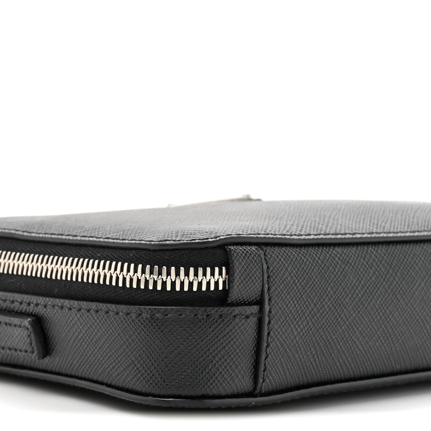 Saffiano Travel Small Brique Crossbody Bag Black