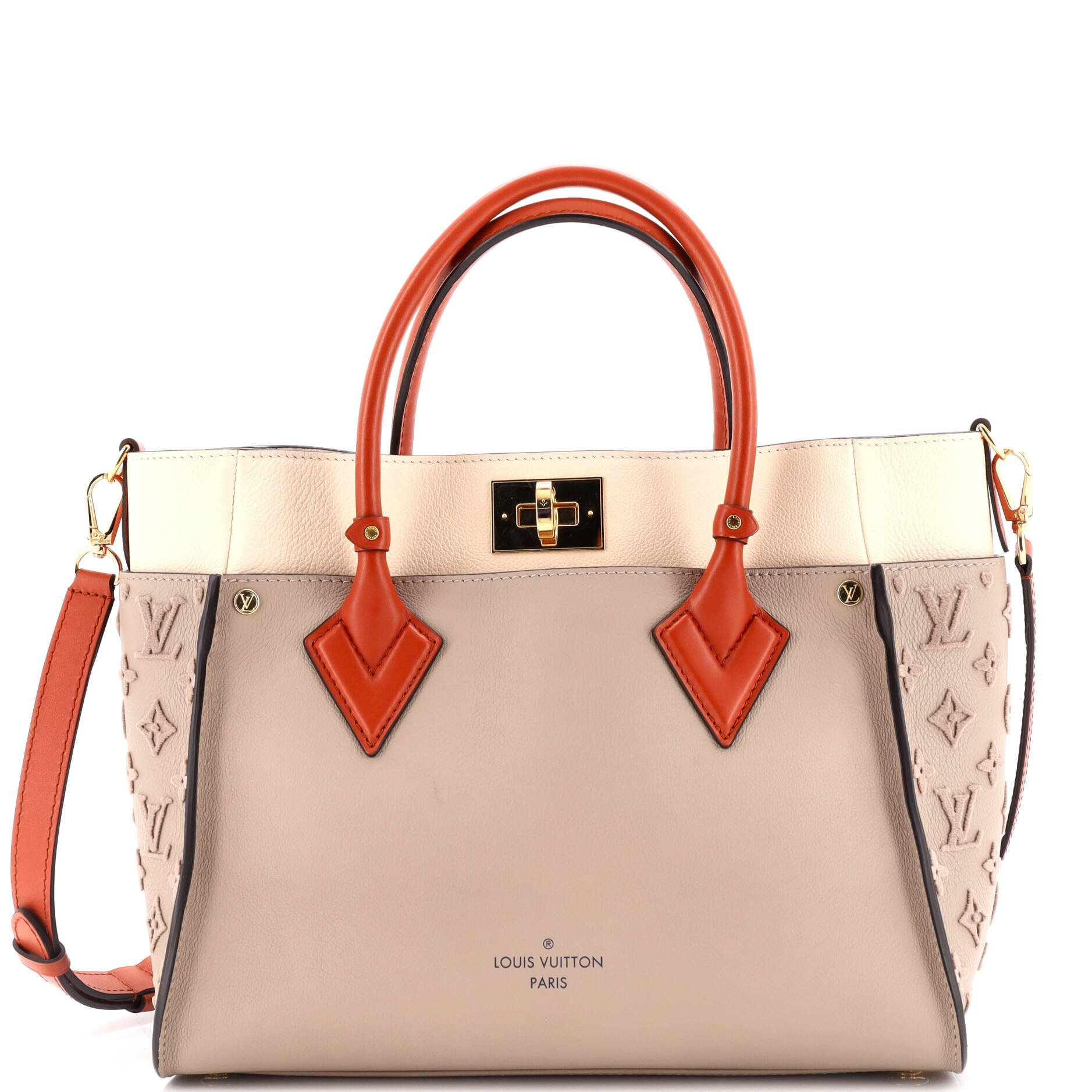 Louis Vuitton On My Side Tote Monogram Tuffetage Leather MM