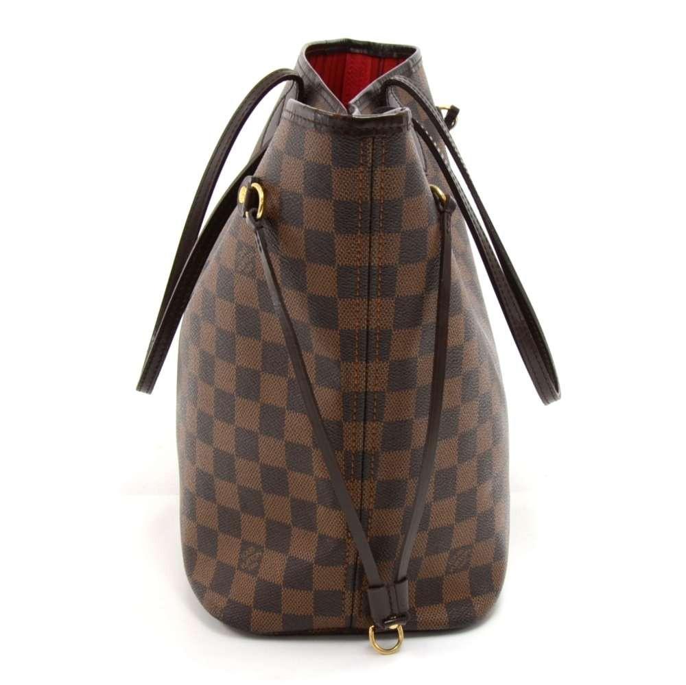 Louis Vuitto Neverfull MM Damier Ebène Canvas Tote Bag